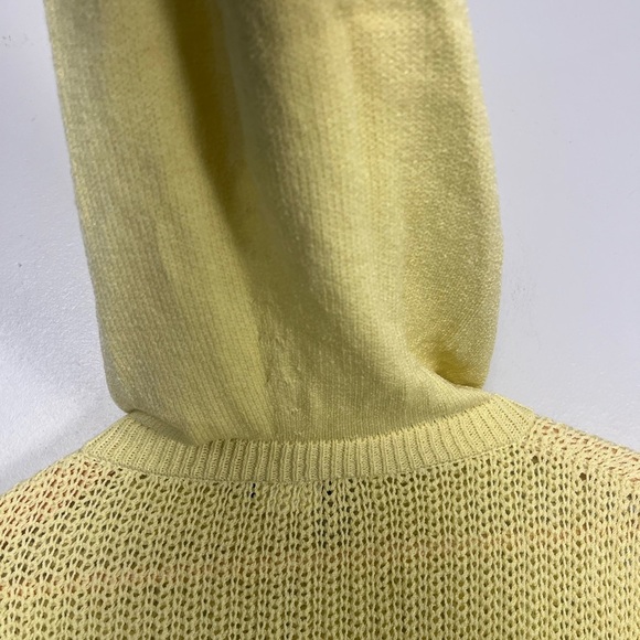Y2K St. John Sport Pastel butter Yellow Knit Zip Up Jacket Size L - Picture 8 of 8